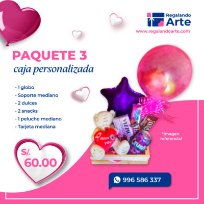 Caja de regalo personalizada - Paquete 3